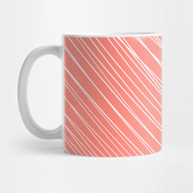 Striped-pattern, orange, white, simple, minimal, minimalist, lined-pattern, stripe, modern, trendy, basic, digital, pattern, abstract, lines, line, line-art, jewel-color, by PrintedDreams